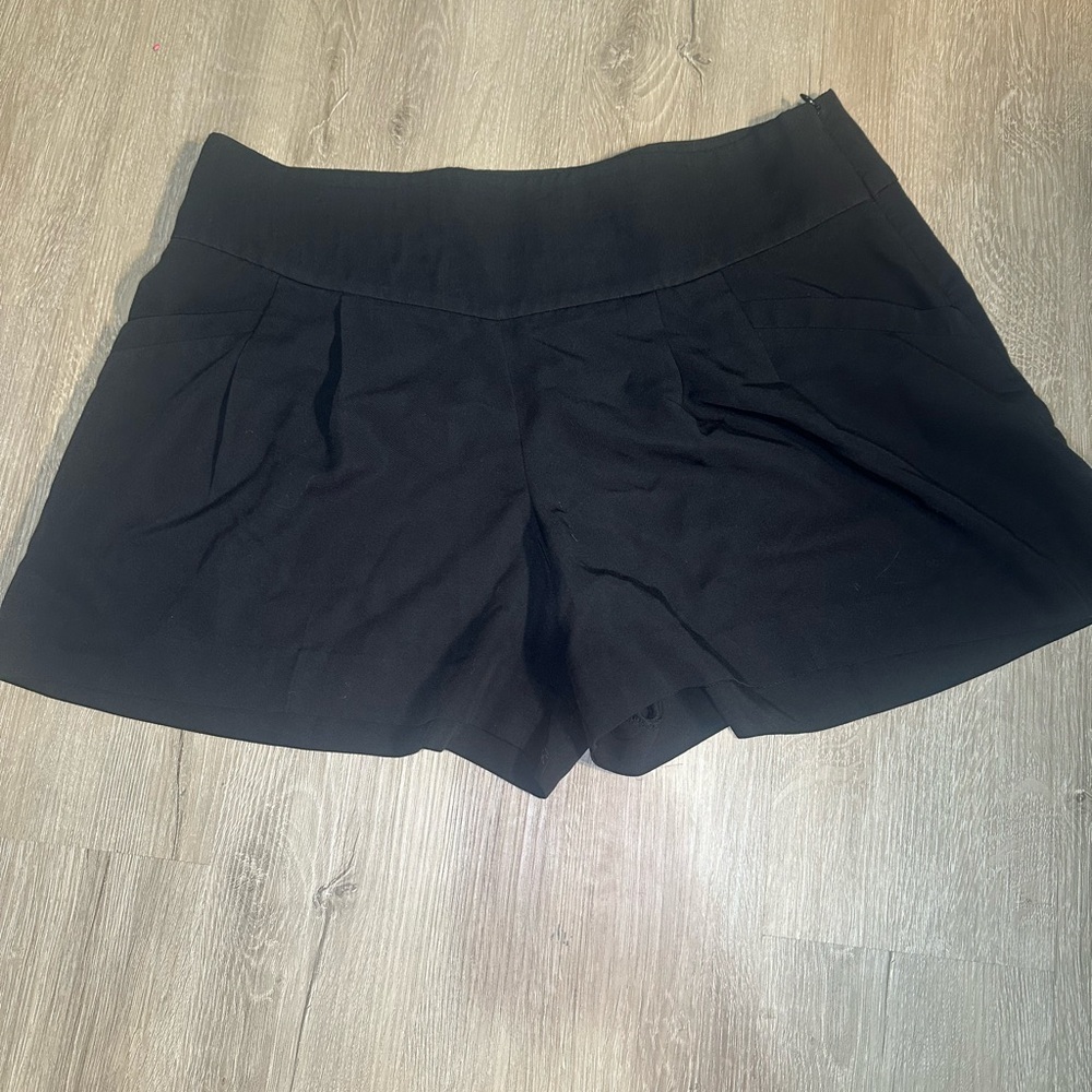 Express Black Tailored Shorts Business Casual Side Zip High Rise Size 8